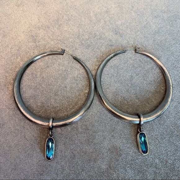 Dyrberg Kern Tiana Hoop Earrings blue - Picture 3 of 7